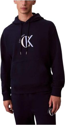 Calvin Klein 350 Terry Graph Hoodie - Heren - Hoodies - Blauw - M - Katoen - Hoodies & sweatvesten