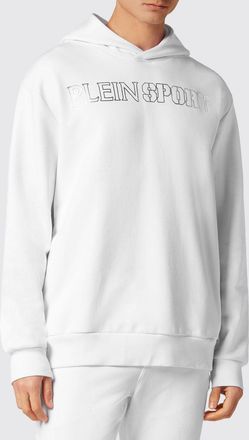 Plein Sport Felpa con cappuccio in cotone con stampa grafica