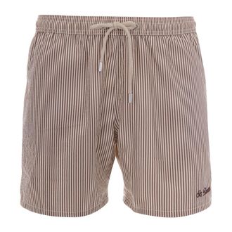 MC2 Saint Barth Beachwear, male, Brown, Size: 2XL Patmos - Swim Short With Back Flap Pocket