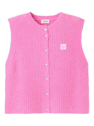 American Vintage East sleeveless buttoned cardigan - Pink
