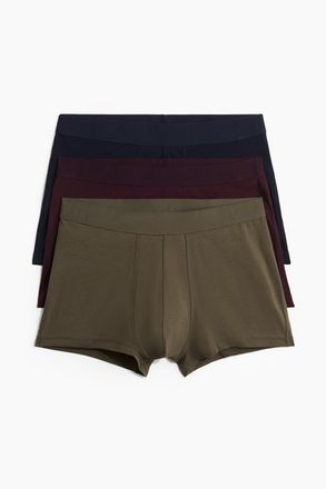 H&M 3er-Pack Kurze Trunks mit Lycra - Green