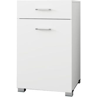 ML Design Ml-design Armario Para Ropa Sucia 50x78,5x45 Cm Blanco Con Bolsa Despeglable Mueble De Suelo De Madera Mdf Cesto Para Ba&ntilde;o Moderno Multifuncional Con 