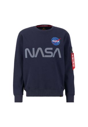 Alpha Industries Alpha Industries Mens NASA Reflective Sweatshirt - Blue - Size Small