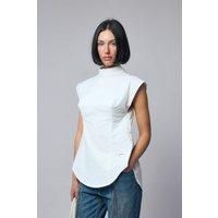 Jean Paul Gaultier Sleeveless Reversed Shirt With Pointy Boobs