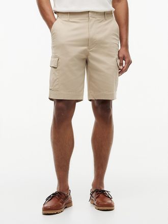 Tommy Hilfiger Mens Relaxed Fit Stretch Twill Cargo Short - Beige - 28