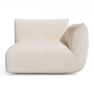 Sia Home M&oacute;dulo esquinero derecho terciopelo chenilla crema