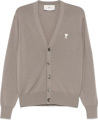 Ami Cardigan con motivo Cloud Ami de Coeur - Marrone