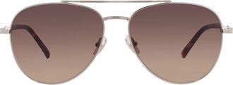 Ferragamo Brown Gradient Pilot Mens Sunglasses SF316S 745 61