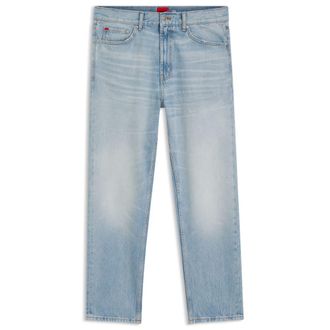 HUGO BOSS Tapered-fit jeans in bright-blue denim