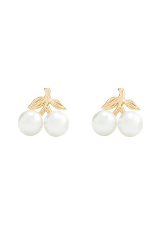Coach Cherry Faux Pearl Stud Earrings - One Size