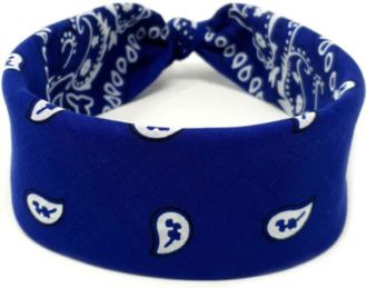 Generic Cotton Bandana Paisley Head Wrap Neck Scarf Face Shield Head Wrist Band Beanie (Blue)
