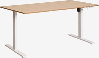 Sklum Escritorio Elevable El&eacute;ctrico Rectangular Con Funci&oacute;n De Memoria En Madera Y Hierro Serpi Sklum &x2194&xfe0e 160 Cm