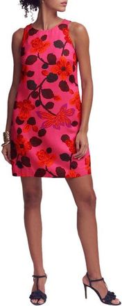 Boden Floral Sleeveless Shift Dress in Pink Floral at Nordstrom, Size 12