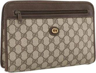 Gucci Pre-owned Clutches, female, Beige, Size: ONE SIZE Pre-owned Vintage Clutch Bag