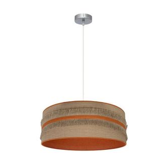 Fabrilamp Colgante Natalia 1xe27 Niquel/saco-naranja Regx50x50 Cm