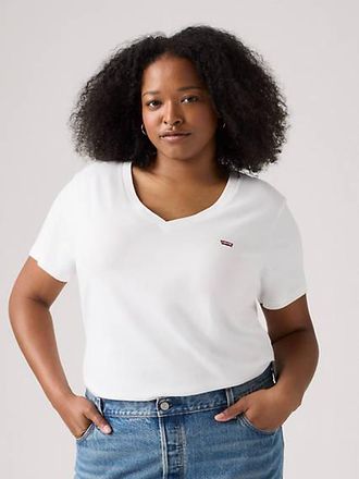 Levi's The Perfect V Neck (Plus Size) - Womens - 1X - White