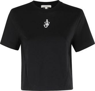J.W.Anderson J. W. Anderson Anchor Embroidery Panelled Cropped Tshirt