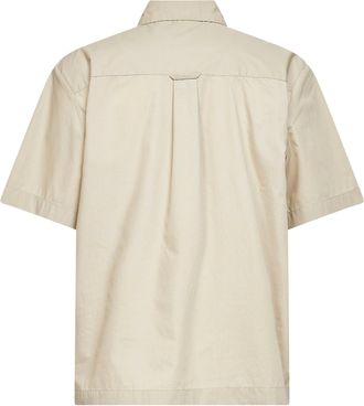 Carhartt Work in Progress Mens Shirt Barchan Short-Sleeve Beige Cotton