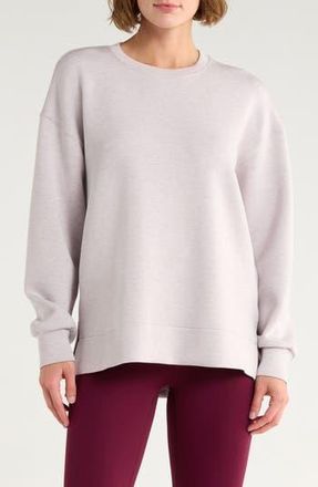 Spanx Air Essentials Brushed Crewneck Top in Luna Heather at Nordstrom Rack, Size X-Small