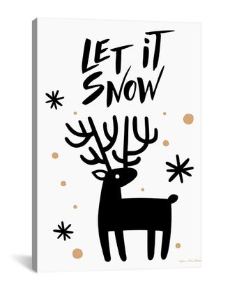 iCanvas Icanvas Icanvas Let It Snow Reindeer Canvas Artwork By Seven Trees Design