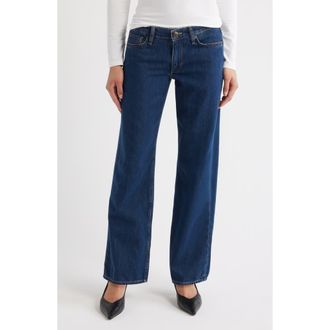 Rag & Bone Featherweight Saige Low Rise Full Length Relaxed Straight Leg Jeans in Well Brook at Nordstrom, Size 30