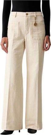 Michael Kors Violette Jeans - Dames - Loose Fit Jeans - Beige - M - Katoen - Jeans