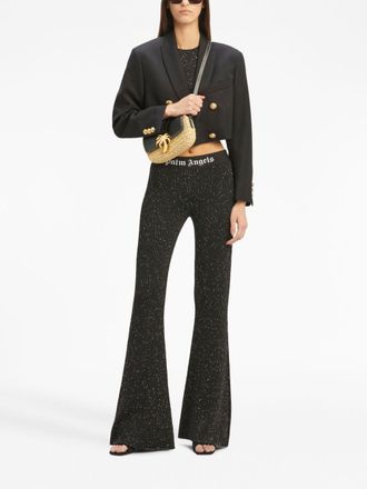 Palm Angels Virgin Wool Blend Blazer - Black