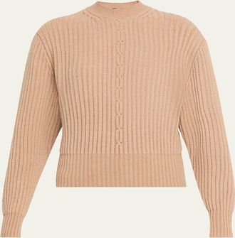 Loro Piana Cashmere Rib Crewneck Sweater