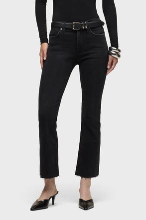 Hudson Barbara High-Rise Bootcut Crop in Dark Raven at Nordstrom, Size 29