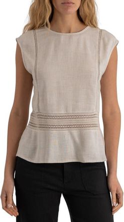 Kut from the Kloth Carly Cap Sleeve Top in Natural at Nordstrom, Size X-Small