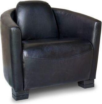PIB Sillon de cuero negro