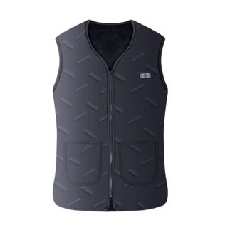 Generic Heated Vest Men Women Thermal Heated Gilet Outdoor Slim Fit Body Warmers Heating Fleece Gilets with Pockets Unisex Winter Warm Clothes for Camping Fis