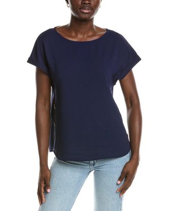 Jones New York Jasper Crepe Button Detail Blouse
