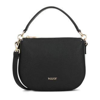 Kazar Leren Handtas met Twee Banden - Dames - Handtassen - Zwart - ONE Size - Leer - Tassen