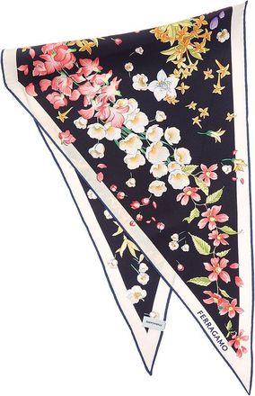 Ferragamo Spring Print Diamond Silk Scarf