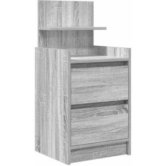vidaXL vidaXL Comodino con 2 Cassetti Grigio Sonoma 38x34x80 cm
