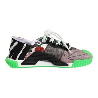 Dolce & Gabbana Sneakers, female, Multicolor, Size: 5 US Leopard Cherry Sneaker Shoes NS1 Model