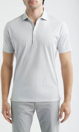 Johnnie-O Elba Top Shelf Cotton Blend Piqu&eacute; Polo in Light Gray at Nordstrom, Size Xx-Large