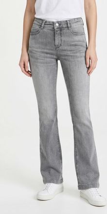 MAC Broeken Bootcut-Jeans MAC Dream-Boot, Damen, Gr. 34, L&auml;nge 32, mid grau authentic wash, Denim/Jeans, Obermaterial: 92% Baumwolle, 5% Elastomultiester, 3% Elas