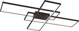 Lindby L&aacute;mpara De Techo Led tetson En Negro Metal - Lindby