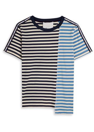 3.1 Phillip Lim Patchwork Striped Cotton T-shirt - Stripe - S (UK8-10 / S)