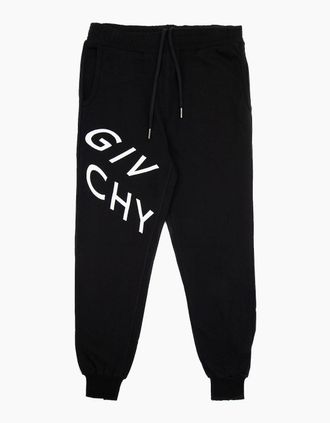 Givenchy Mens Givenchy Embroidered Reflected Logo Sweat Pants Black/white - Black/Multi - Size: 35/34/32/40/Regular