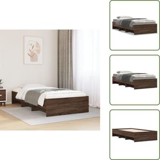 vidaXL Giroletto senza materasso - vidaXL Giroletto senza Materasso Rovere Marrone 75x190cm in Truciolato - Letto con vani