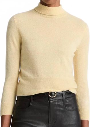 Vince Mock Neck Sweater In Yellow