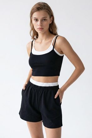 Mixray Twee-delige Crop T-Shirt en Shorts Set