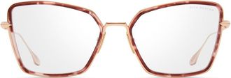 Dita Eyewear Behcka Oversized Geometric Frame Sunglasses with Tortoiseshell Acetate