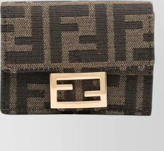 Fendi jacquard logo-pattern trifold wallet