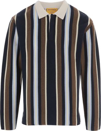 Guest In Residence Multicolored Striped Cashmere Polo Shirt