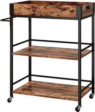 Vicco Contenitore a rotelle Fyrk, Rovere rustico, 65 x 84.5 cm