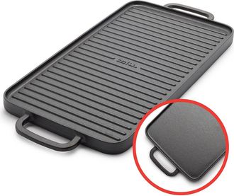 GreenPan x Bobby Flay Reversible Cast Iron Grill & Griddle in Black at Nordstrom
